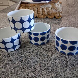 Rosanna Collectibles Azure Dot Bowls Set of 4